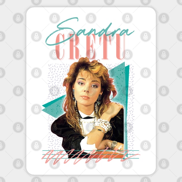 Sandra Cretu \ 80s Retro Fan Art Design Sticker by DankFutura